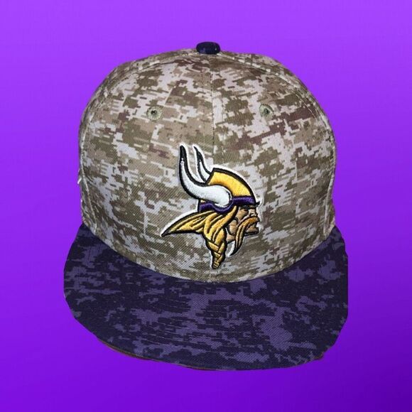 New Era MN Vikings Salute the Soldiers Fitted Cap 7 3/8 - Picture 7 of 7